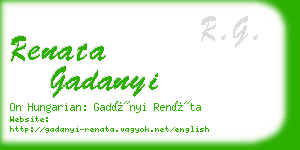 renata gadanyi business card